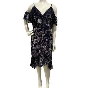 Chelsea28 Burnout Velvet Romantic Floral‎ Dress – Size Large